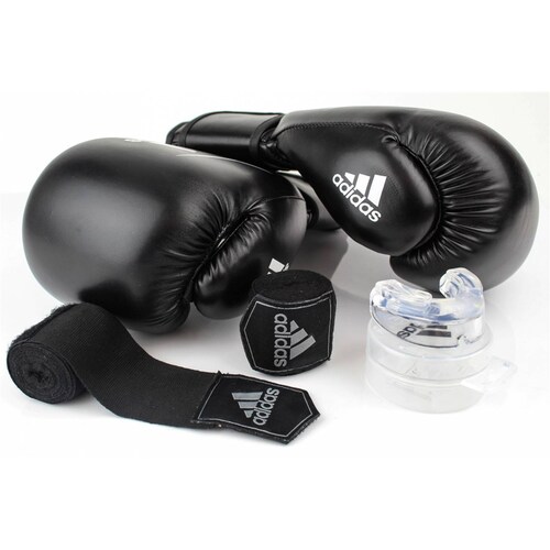 Set de boxeo adidas adidas 12 oz (guantes  bucal y vendas) bpkit01s12