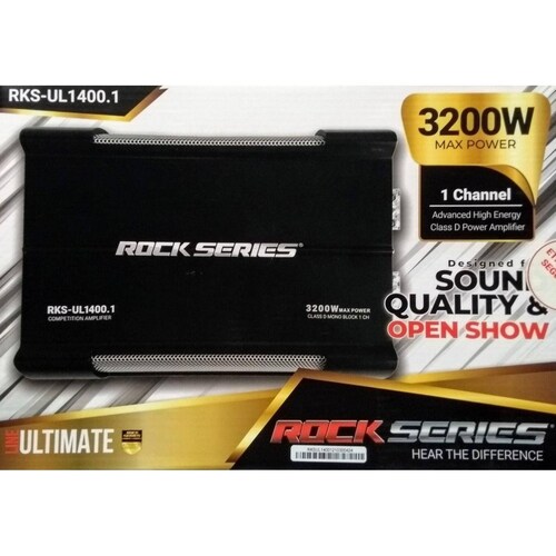 Amplificador Monoblock Rock Series RKS-UL1400.1 2800 Watts Clase D 1 Ohm 