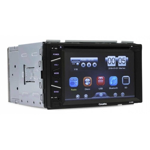 Autoestéreo Coustic CO-2800 Con Bluetooth 2 Din 6.2" 