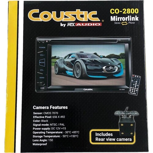 Autoestéreo Coustic CO-2800 Con Bluetooth 2 Din 6.2" 