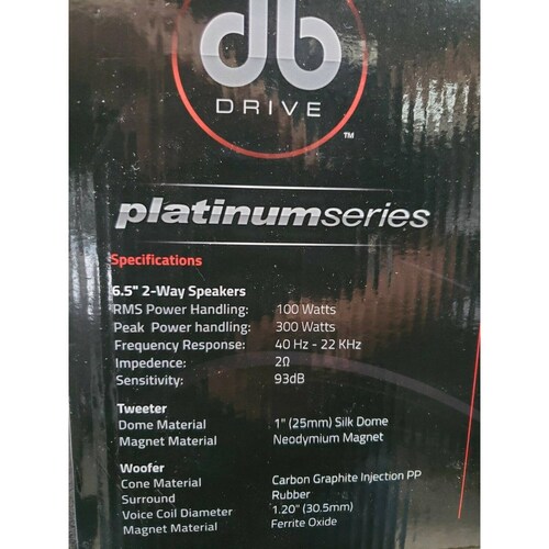 Bocinas DB Drive PTS65 300 Watts 6.5 Pulgadas 4 Ohms 10 ... 