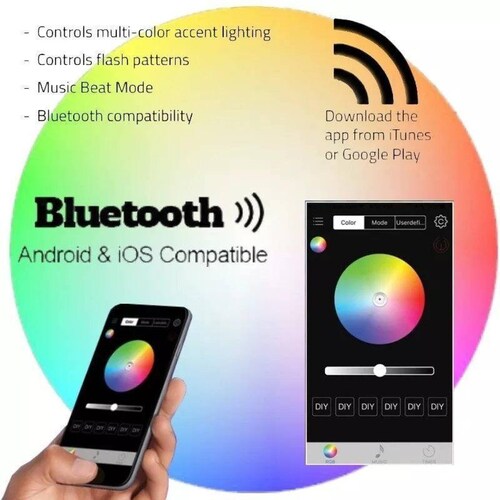 Adaptador de Luz Inalámbrico Bluetooth Marino para RGB DB Link RGBC-8 para Smartphone Android e iOS 