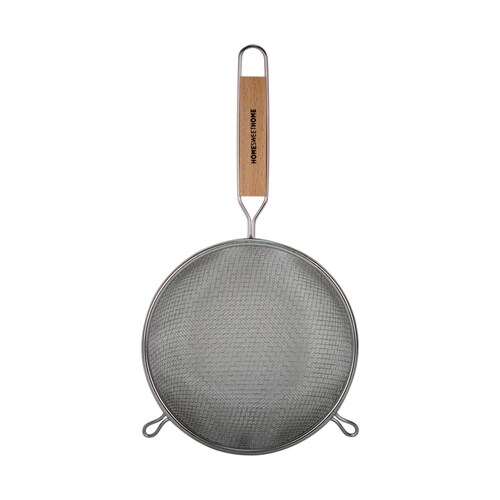 Colador Doble Malla Mango De Madera 16 Home Sweet Home