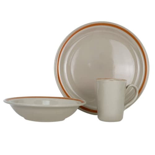 Vajilla 12 piezas Blush Orange Icono Santa Anita
