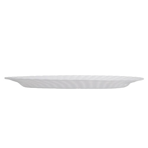Plato ondulado 12 pulgadas melamina blanca Travessa