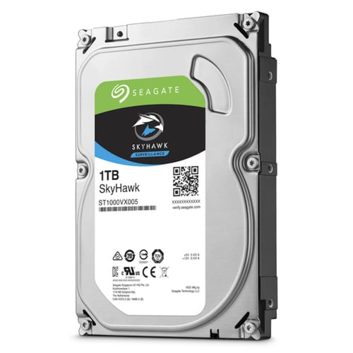 Disco Duro Sata3 Seagate SkyHawk 1TB, 3.5" 64MB cache, Ideal Video Vigilancia En HD 24x7 (ST1000VX005)