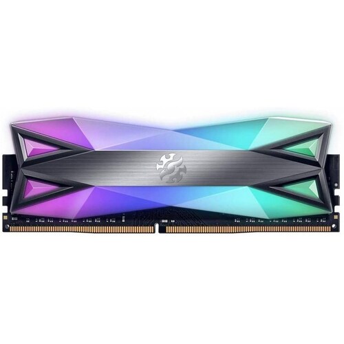 Memoria Ram ADATA XPG SPECTRIX D60G, 8GB, DDR4, 3600 MHz, PC4-28800, Iluminacion RGB, Disipador Gris