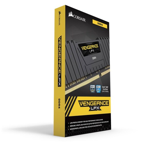 Kit Memoria Ram Corsair Vengeance LPX 16gb (2 x 8gb) 3200Mhz, DDR4, Disipador Negro (CMK16GX4M2B3200C16)