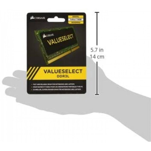 Memoria Ram Sodimm Corsair, DDR3L, 8GB, Bajo Voltaje, 1600MHZ