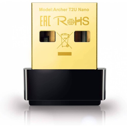Tarjeta de Red TP-LINK Archer T2U US AC600, Mini Wireless USB, Conexiones de banda dual 5GHz 433Mbps, 2.4GHz 200Mbps
