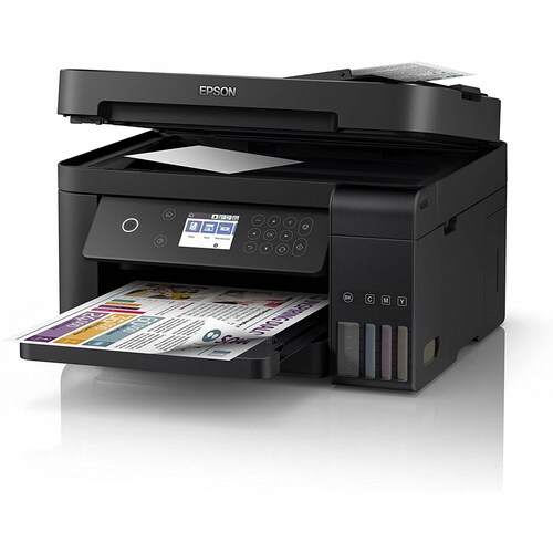Multifuncional Epson L6171, Imprime, Copia, Escanea, Wi-fi, Ethernet, Tanques de Tinta, Lcd 2.4", 33 PPM Negro, 20 PPM Color, Doble Cara, Usb 2.0