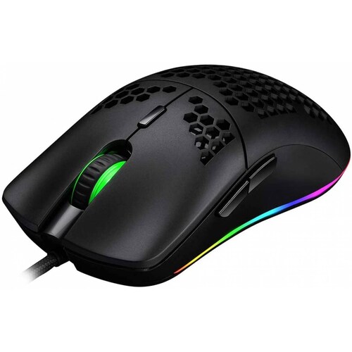 Mouse Gaming Game Factor MOG-601 Negro, RGB, 16000 DPI, Sensor PMW3389, 7 botones