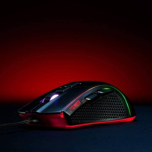 Mouse Gamer XPG PRIMER, Sensor optico , 12000 Dpi, Switch Omrom, Iluminacion RGB, Color Negro (PRIMER-BKCWW)