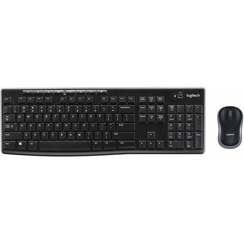TECLADO Y MOUSE INALAMBRICO LOGITECH MK270 NEGRO MULTIMEDIA, BOTON ENCENDIDO APAGADO, RECEPTOR USB 2.0