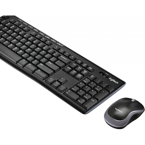 TECLADO Y MOUSE INALAMBRICO LOGITECH MK270 NEGRO MULTIMEDIA, BOTON ENCENDIDO APAGADO, RECEPTOR USB 2.0