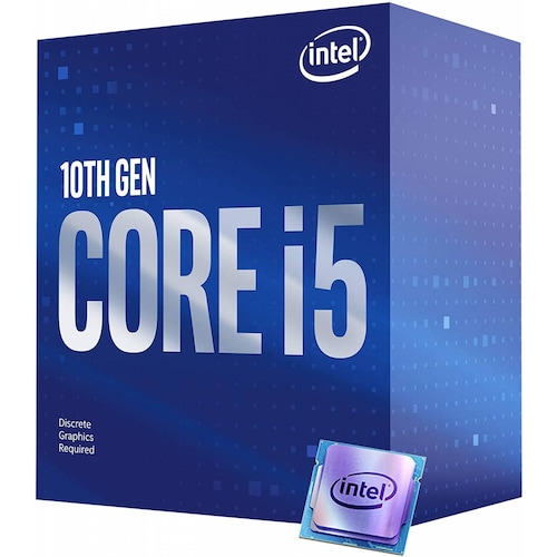 Procesador Intel Core i5-10400F, LGA 1200 2.9GHz, 10Th Gen, cache de 12M, Requiere Tarjeta Grafica, (BX8070110400F)