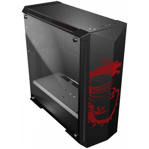 Gabinete Gaming MSI MPG GUNGNIR 100D Media Torre, Ventana lateral Vidrio Templado, 7 Bahias de Expansion, 2 Usb 3.0, Sin fuente, Color Negro