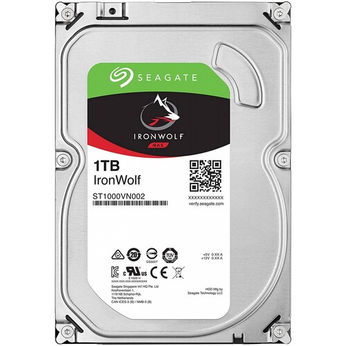 DISCO DURO INTERNO SEAGATE 1TB 3.5 ST1000VN002 64MB 5900RPM IRONWOLF