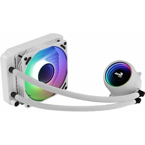 Sistema de enfriamiento liquido Aerocool Mirage L120 LGA Intel 1200, H5, 2011, 2066, 775, AMD AM2, AM3, AM3, AM3+, AM4, FM1, FM2 MIRAGE L120 WH