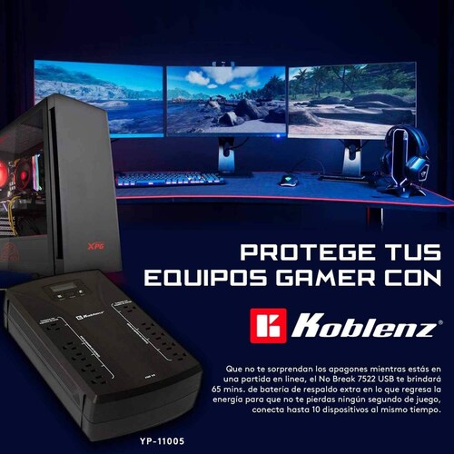 NOBREAK KOBLENZ 7522-USB, R 750VA, 420, LCD, 10 CONTACTOS, (00-4257-00-2)