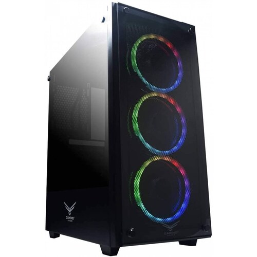 GABINETE GAMER NACEB PLAYER ILUMINACION RGB PANEL LATERAL CRISTAL