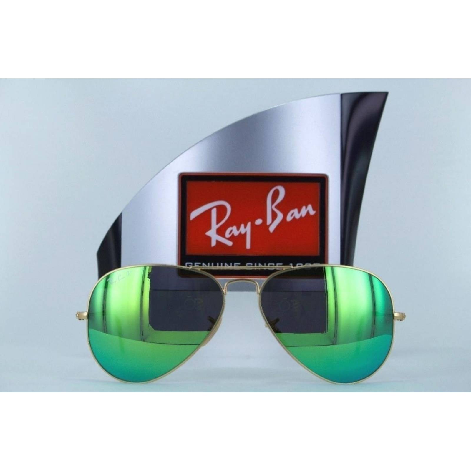 Ray ban aviator discount verde y dorado