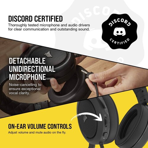 HEADSET CORSAIR HS50 PRO STEREO GAMING CA-9011215-NA
