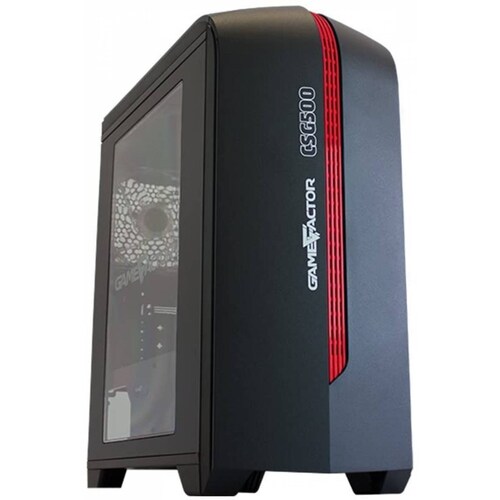 GABINETE GAME FACTOR CSG500 ROJO mATX USB 3.0,1 VENT 120MM S/FTE