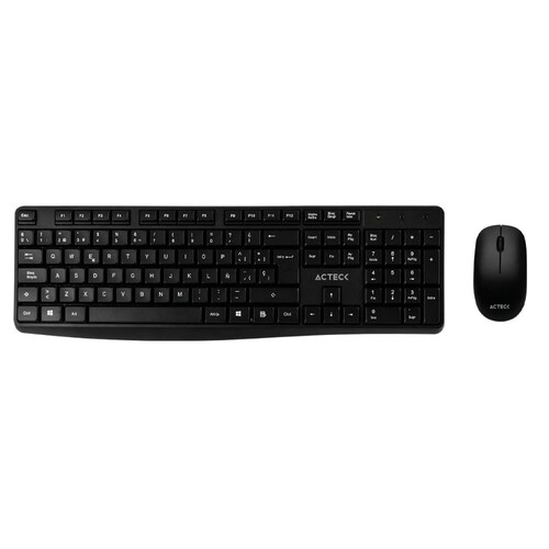 KIT TECLADO Y MOUSE ACTECK INALAMBRICO USB KT25 NEGRO AC-931755