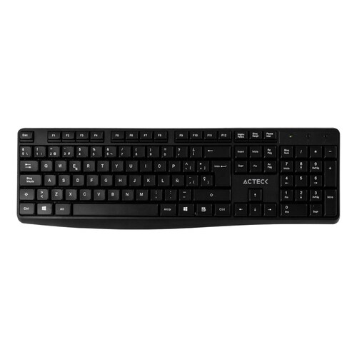KIT TECLADO Y MOUSE ACTECK INALAMBRICO USB KT25 NEGRO AC-931755
