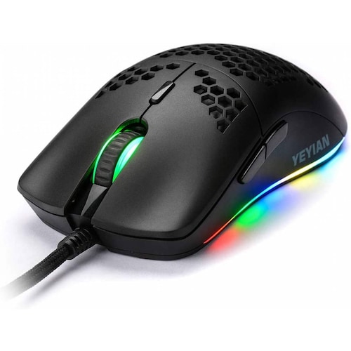 MOUSE GAMER YEYIAN YMG-24310 LINKS 3000, RGB, 6 BOTONES, NEGRO, USB