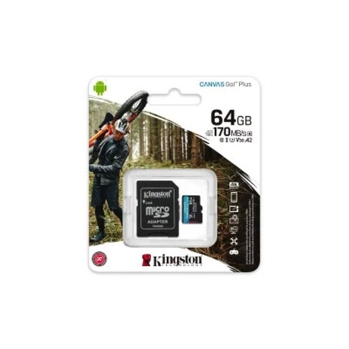 MICRO SD Kingston Technology SDCG3/64GB - 64 GB, Negro