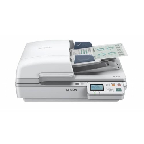 Escáner EPSON DS-7500 - 216 x 1016 mm, 40 ppm, Base plana y ADF, CCD, 4000 páginas