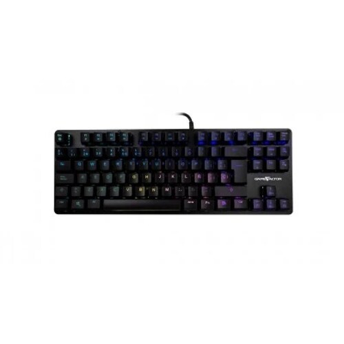 Teclado Mecanico GameFactor KBG500-RD, Compacto, Anti-ghosting, RGB, Espanol, Cable Recubierto de Nylon, Color Negro