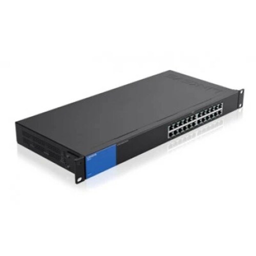 Switch Linksys 24 puertos, Gigabit Ethernet 10, 100, 1000Mbps, montaje en Rack, Certificaion FCC Class A, CE, (LGS124)