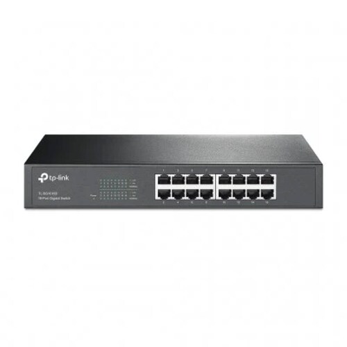 Switch TP-LINK 16-Port Gigabit Desktop/Rackmount Switch, 16 puertos, 10/100 Mbps, No administrado, (TL-SG1016D)