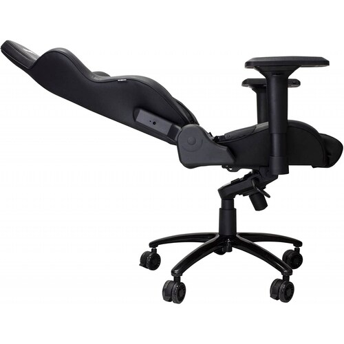 Silla Gamer Game Factor Cgc601-bl, Piel Automotriz, Mecanismo Mariposa, Ergonomica, Descansa Brazos, Negro