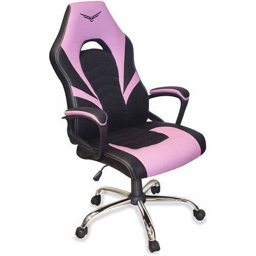 Naceb Silla Gamer NA-0935RS, 120Kg, Negro/Rosa