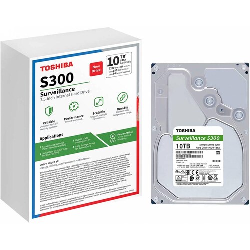DISCO DURO INTERNO TOSHIBA 10TB HDWT31AUZSVAR 3.5 S300 7200RPM CCTV