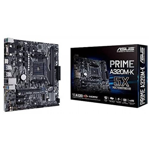 Tarjeta Madre ASUS PRIME A320M-K AM4 2 DDR4 1 Pci-E 3.0 x16 2 Pci-E 2.0 x1 Vga Hdmi M.2 Audio 8Ch HD 6x Usb 3.1 6x Usb 2.0