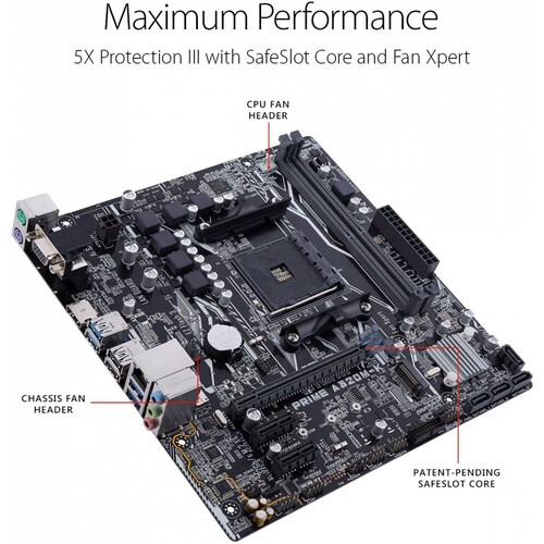 Tarjeta Madre ASUS PRIME A320M-K AM4 2 DDR4 1 Pci-E 3.0 x16 2 Pci-E 2.0 x1 Vga Hdmi M.2 Audio 8Ch HD 6x Usb 3.1 6x Usb 2.0