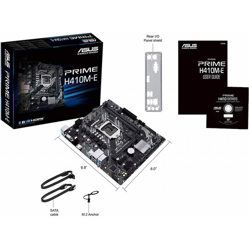 Tarjeta Madre Asus PRIME H410M-E LGA 1200 Intel 10Th Gen 2xDDR4 4xSata M.2 PCI-E 3.0 VGA HDMI (PRIME H410M-E)