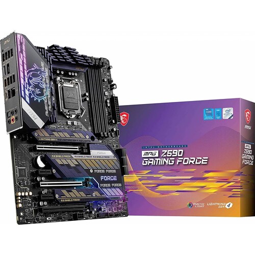 Tarjeta Madre MSI MPG Z590 GAMING FORCE Skt 1200 Intel 11th Gen 2x PCIe 4.0 4x DIMM DDR4 2x PCIe 3.0 6x SATA 8x USB 2.0 4x USB 3.2 Gen 2