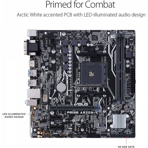 Tarjeta Madre ASUS PRIME A320M-K - DDR4-SDRAM 32 GB AMD Socket AM4 Micro ATX
