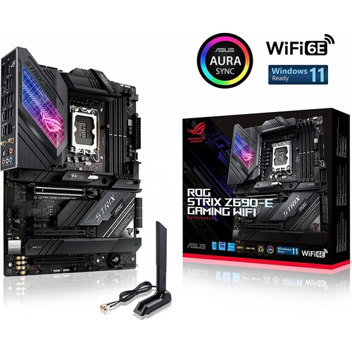 Tarjeta Madre ASUS ROG STRIX Z690-E GAMING WIFI LGA 1700 Intel Lan 2.5G WIFI 6E Triple M.2 4x DIMM DDR5 1x DisplayPort 1x HDMI 1X PCIe 5.0 x16