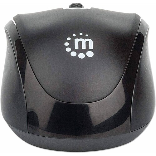 Mouse Inalámbrico MANHATTAN 179904  Negro, USB, 800/1200/1600 DPI