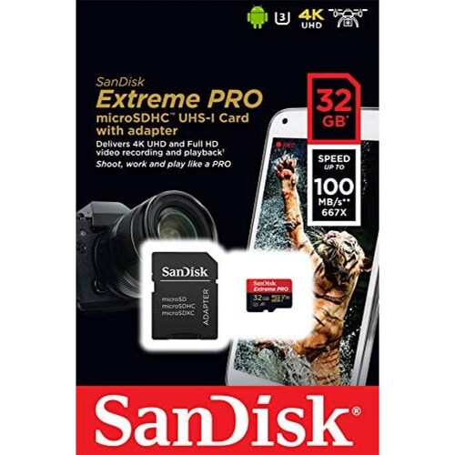 MEMORIA SANDISK MICRO SD EXTREME PRO 32GB V30 A1 SDSQXCG032GGN6MA