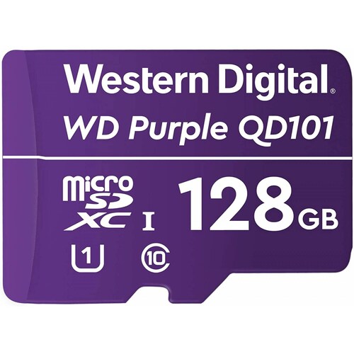 MEMORIA WD PURPLE MICRO SDXC 128GB CL10 U1 QD101 WDD128G1P0C