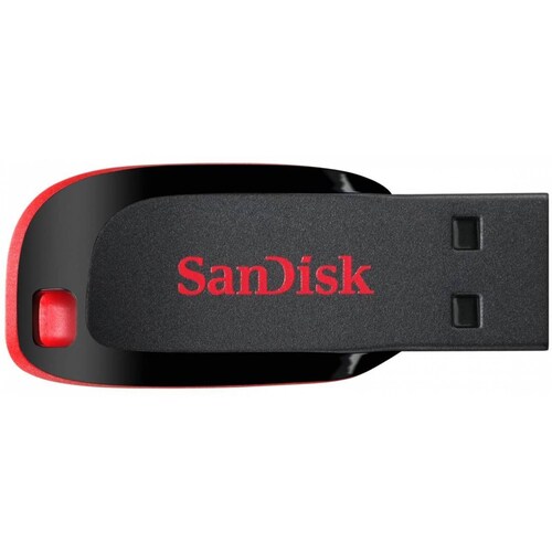 Memoria USB SANDISK Unidad flash USB CRUZER BLADE  Rojo, 32 GB, USB 2.0