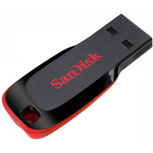 Memoria USB SANDISK Unidad flash USB CRUZER BLADE  Rojo, 32 GB, USB 2.0
